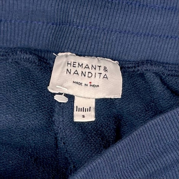 Hemant & Nandita embellished stones gems navy blue joggers pants small - Picture 14 of 14